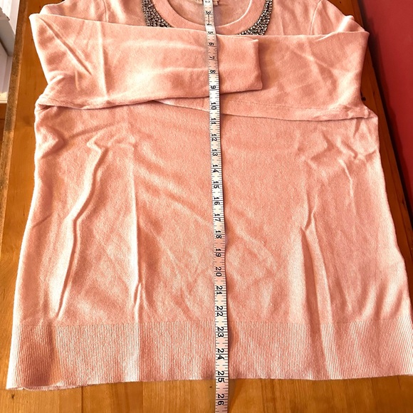 🩷NWOT Kate Spade Baby Pink Cashmere Blend 3/4 Sleeve Sweater, size XL - Picture 5 of 7